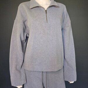 Vince Grey Half-Zip Sweatsuit Set - XL